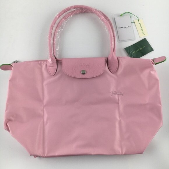 ✨✨NWT Longchamp Le Pliage Original Large Shoulder Nylon Bag Tote Pink - Picture 1 of 6